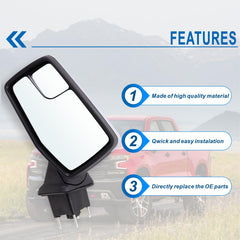 Lqito manual folding mirror for Silverado 1500, plug-and-play compatibility