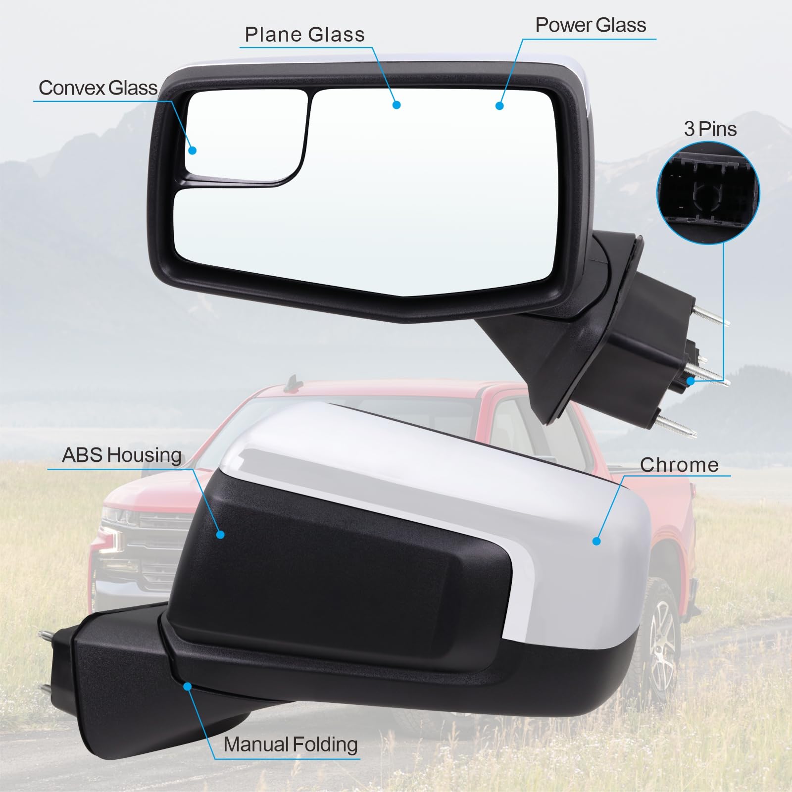 Lqito power glass focus on Silverado 1500 rear visibility