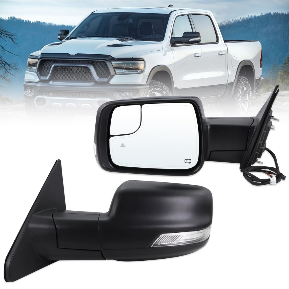 Lqito Ram 1500 left driver side mirror offers OEM-fit visibility and reliability