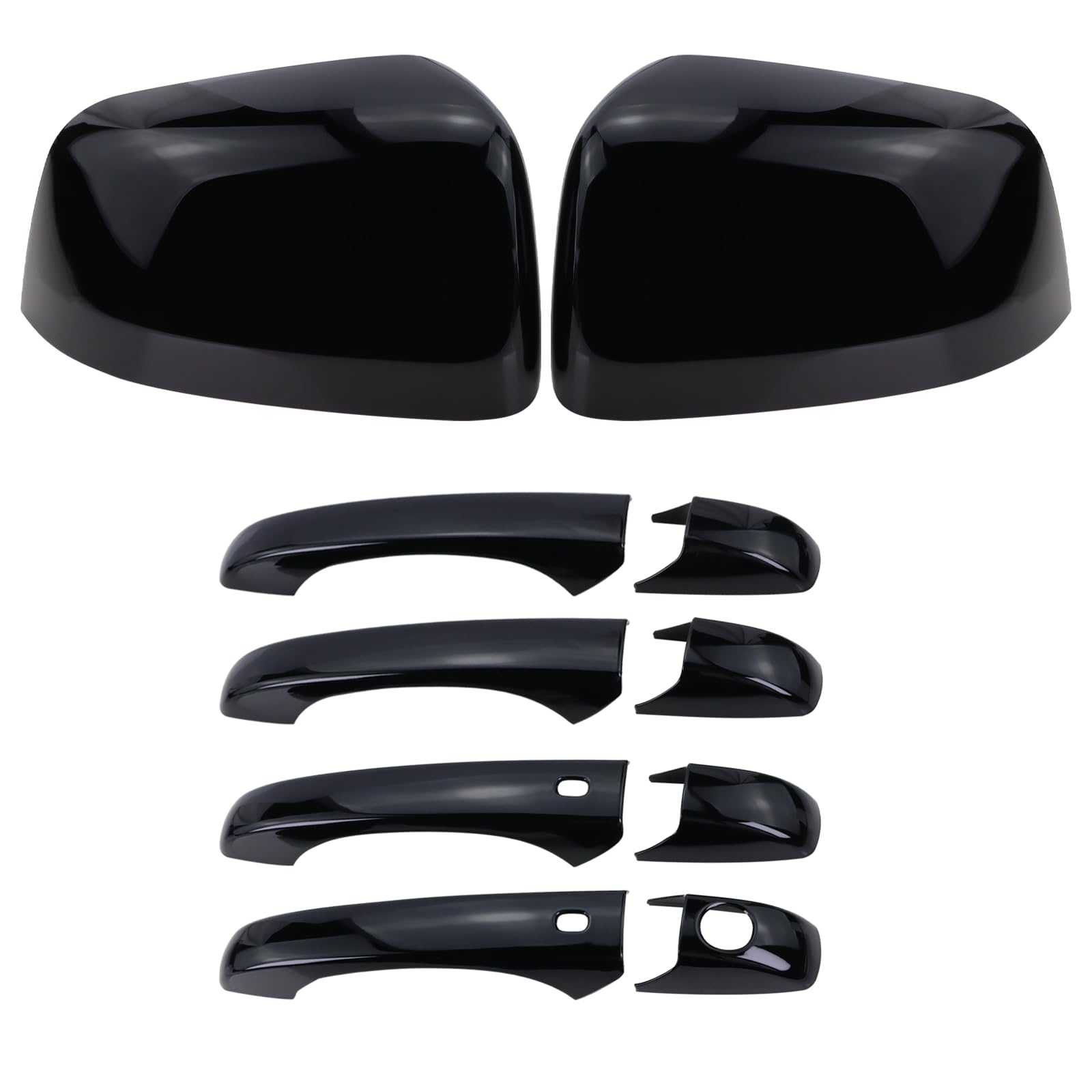 Lqito left side mirror cover in black adds sleek styling and protection.