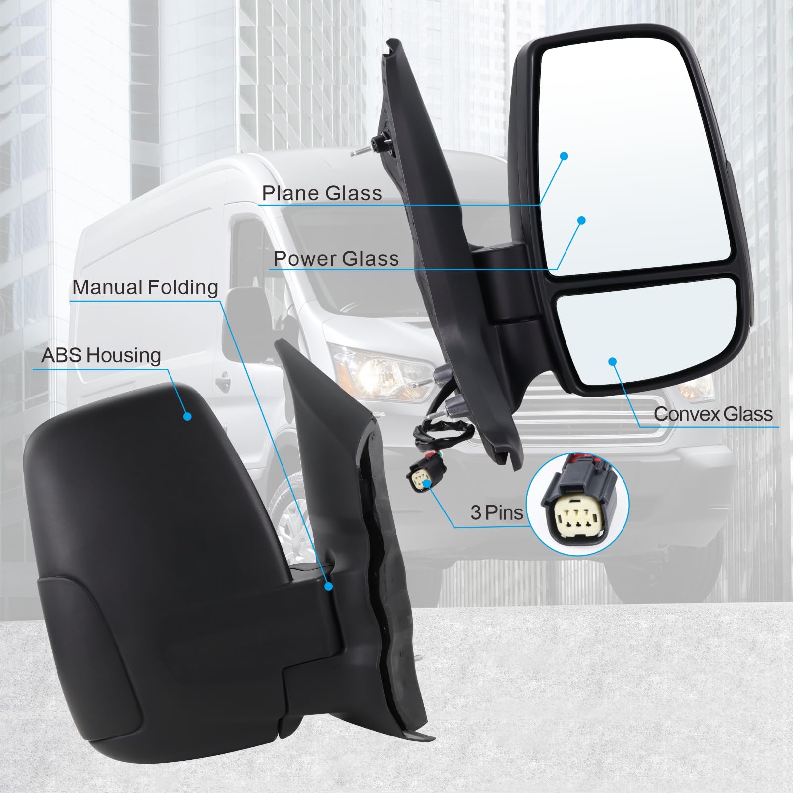 Lqito matte black mirror face enhances appearance and weather resistance.