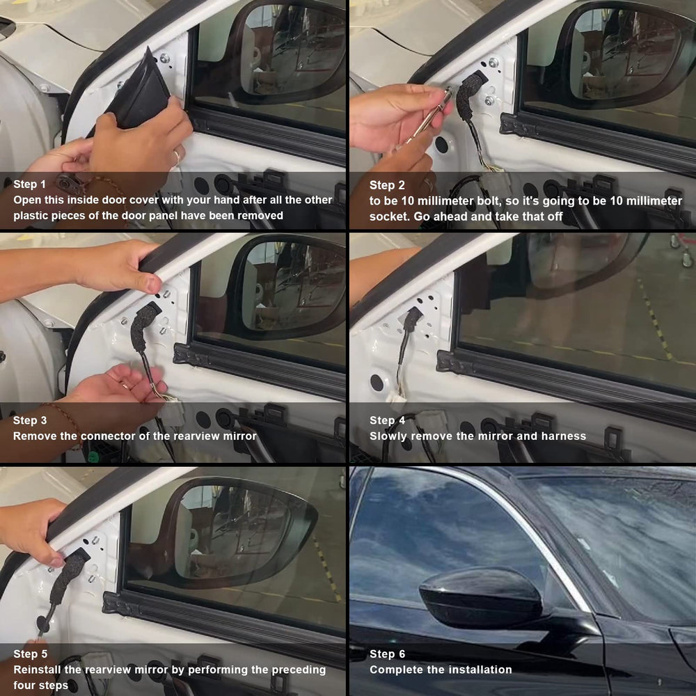 Lqito mirror black paint finish matches Honda Accord styling.