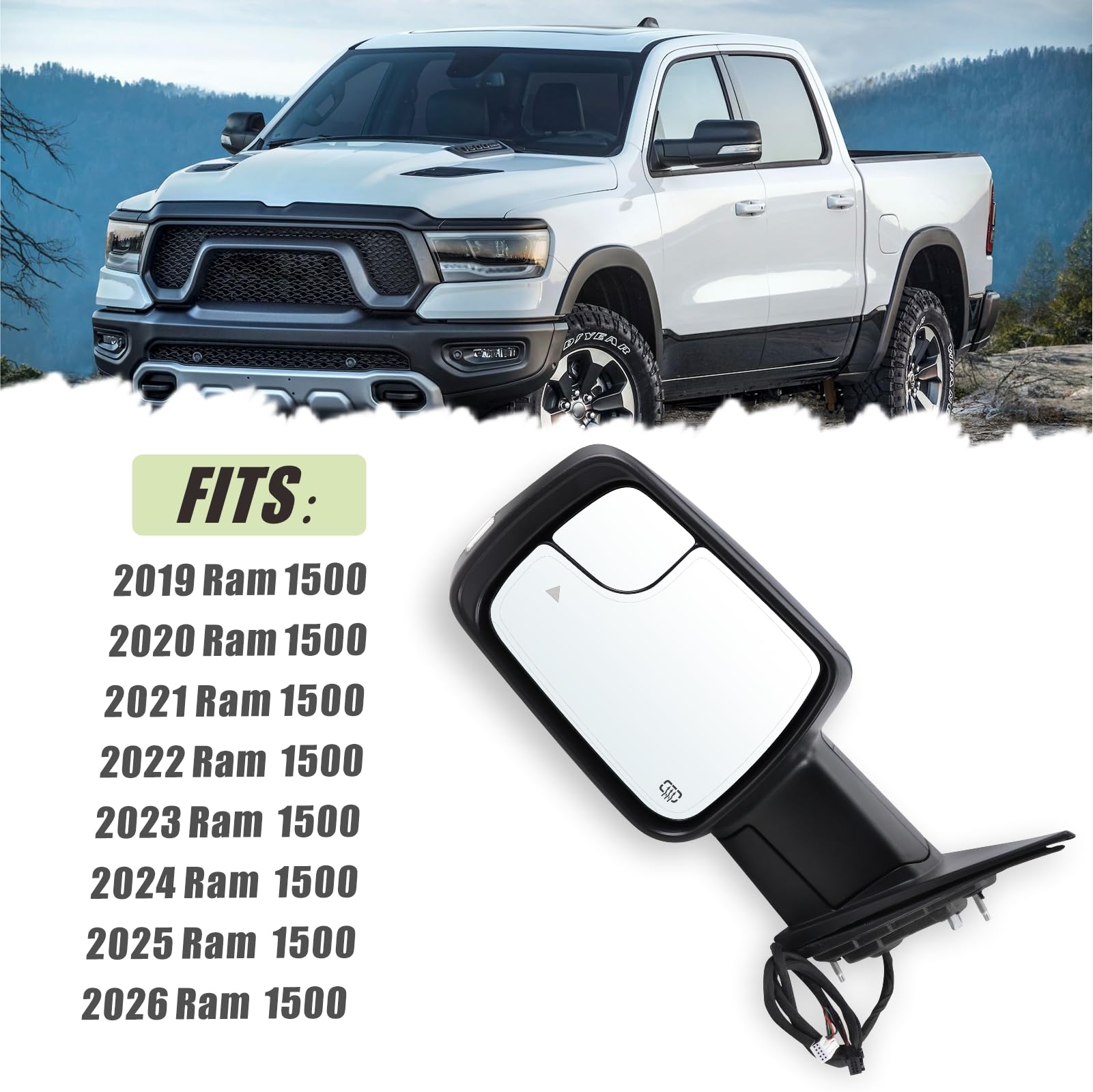 Lqito power folding mirror enables compact parking and easy adjustments