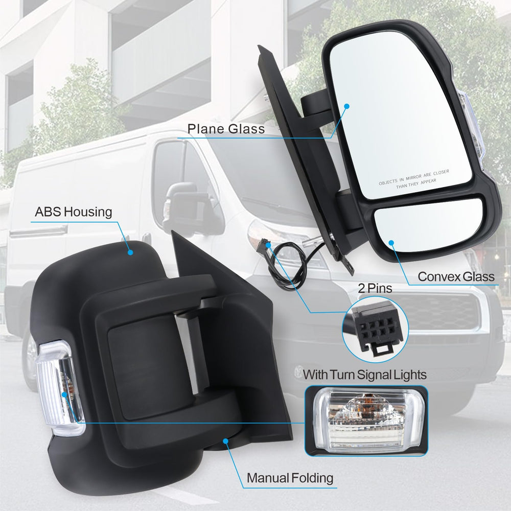 Lqito Promaster right mirror manual folding for compact stance