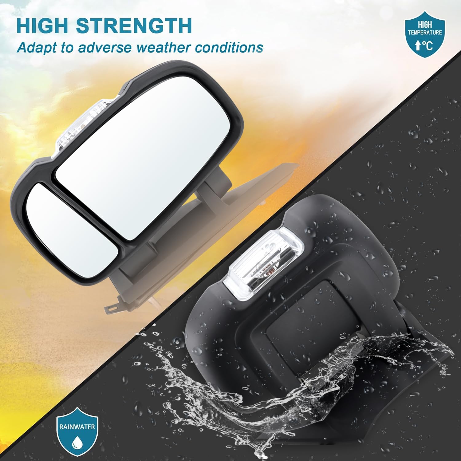 Lqito Ram ProMaster left manual-folding mirror for easy parking