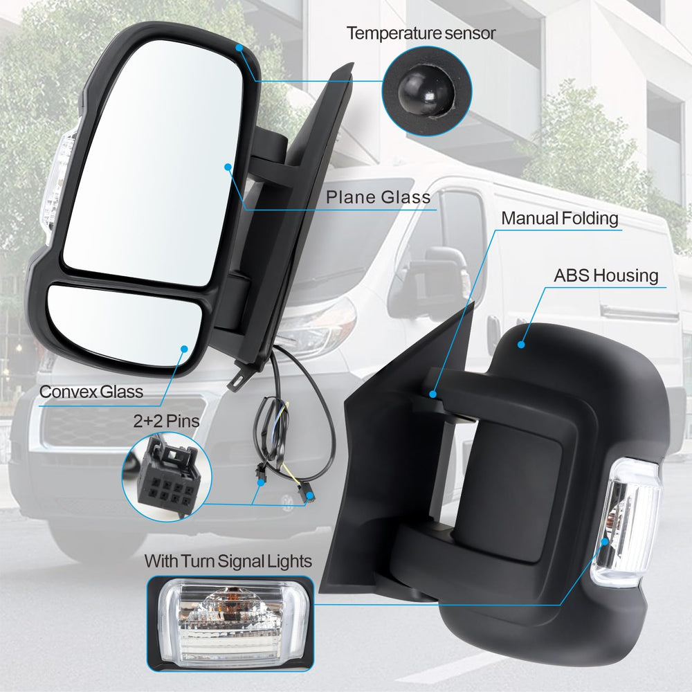 Lqito Ram ProMaster left mirror with temperature sensor for ambient readings