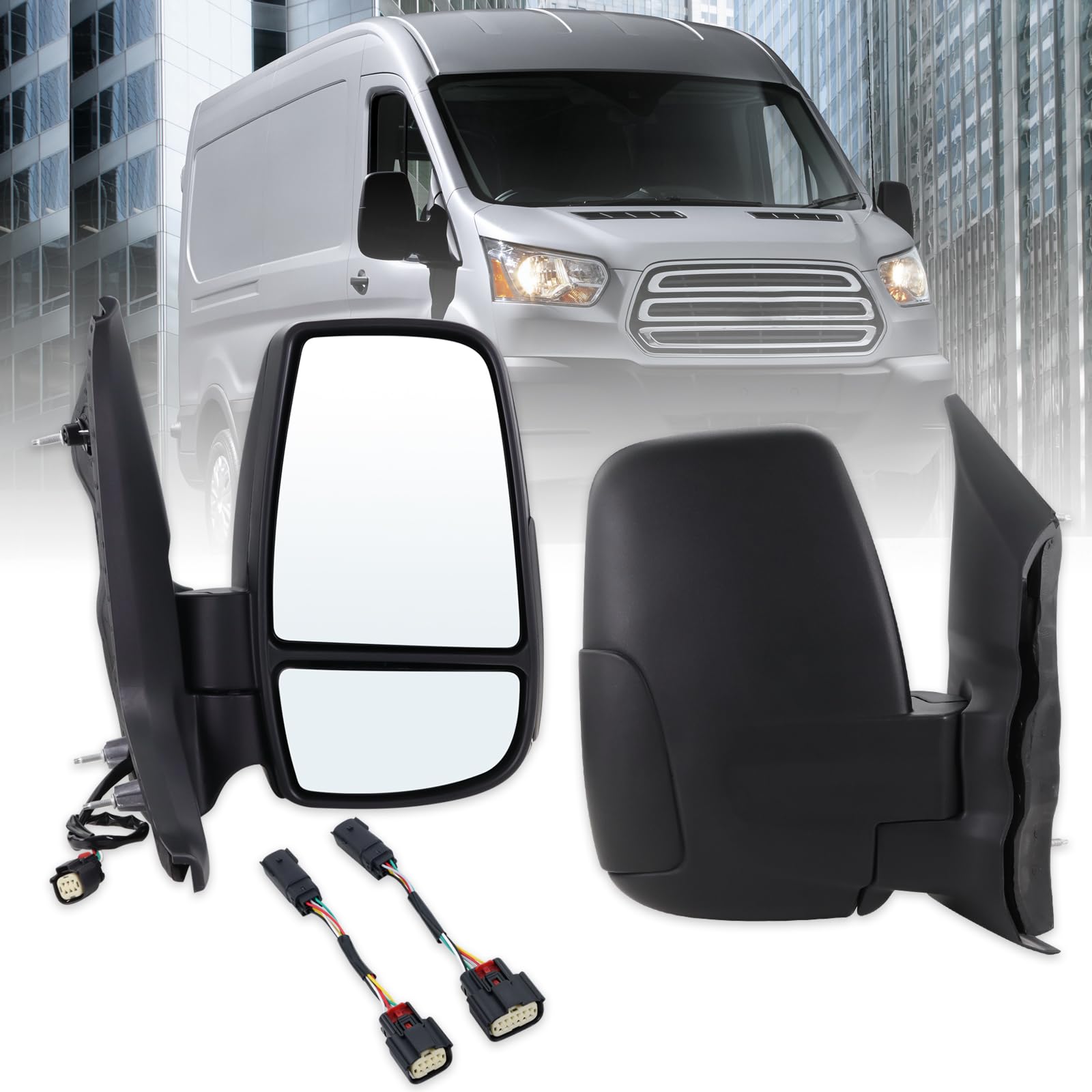 Lqito right passenger mirror for Ford Transit with OEM fit and sturdy construction.