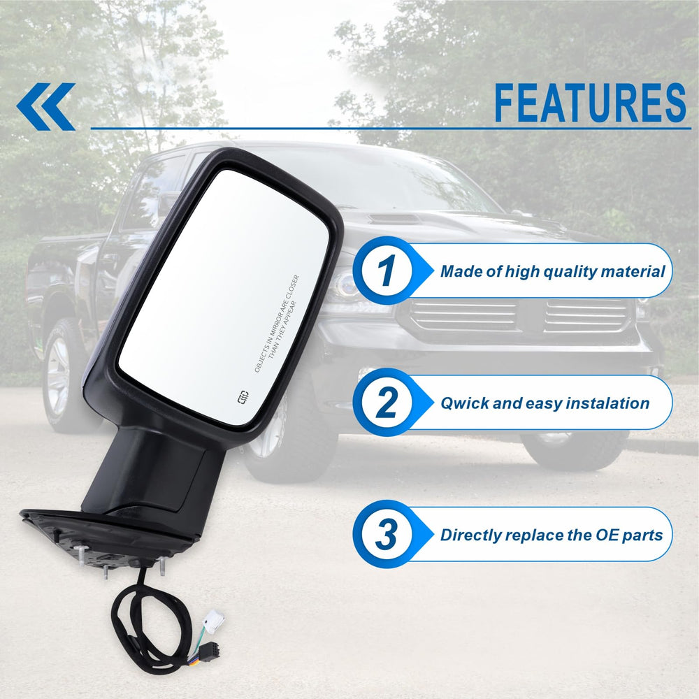 Lqito mirror with turn signal adds clear signaling to surrounding traffic.