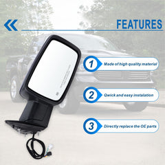 Lqito mirror with turn signal adds clear signaling to surrounding traffic.