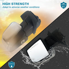 Lqito right passenger mirror with integrated turn signal for better signaling.