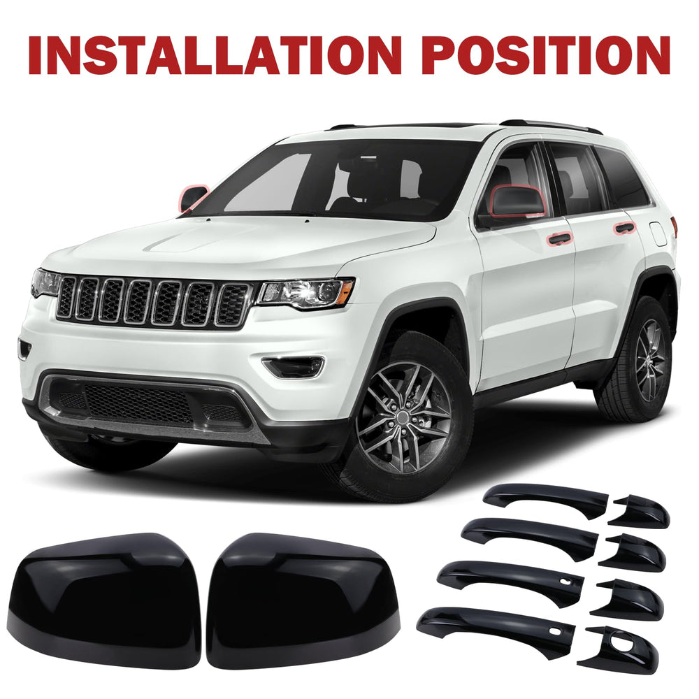 Lqito right side mirror cover in black adds sleek styling and protection.