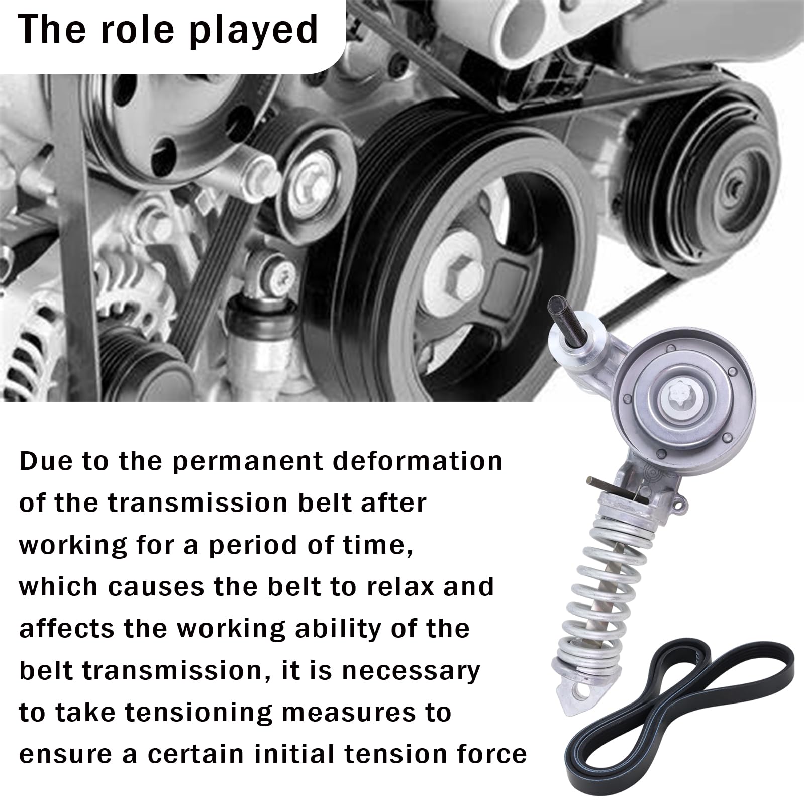 Lqito tensioner kit with belt allows quick, synchronized installation