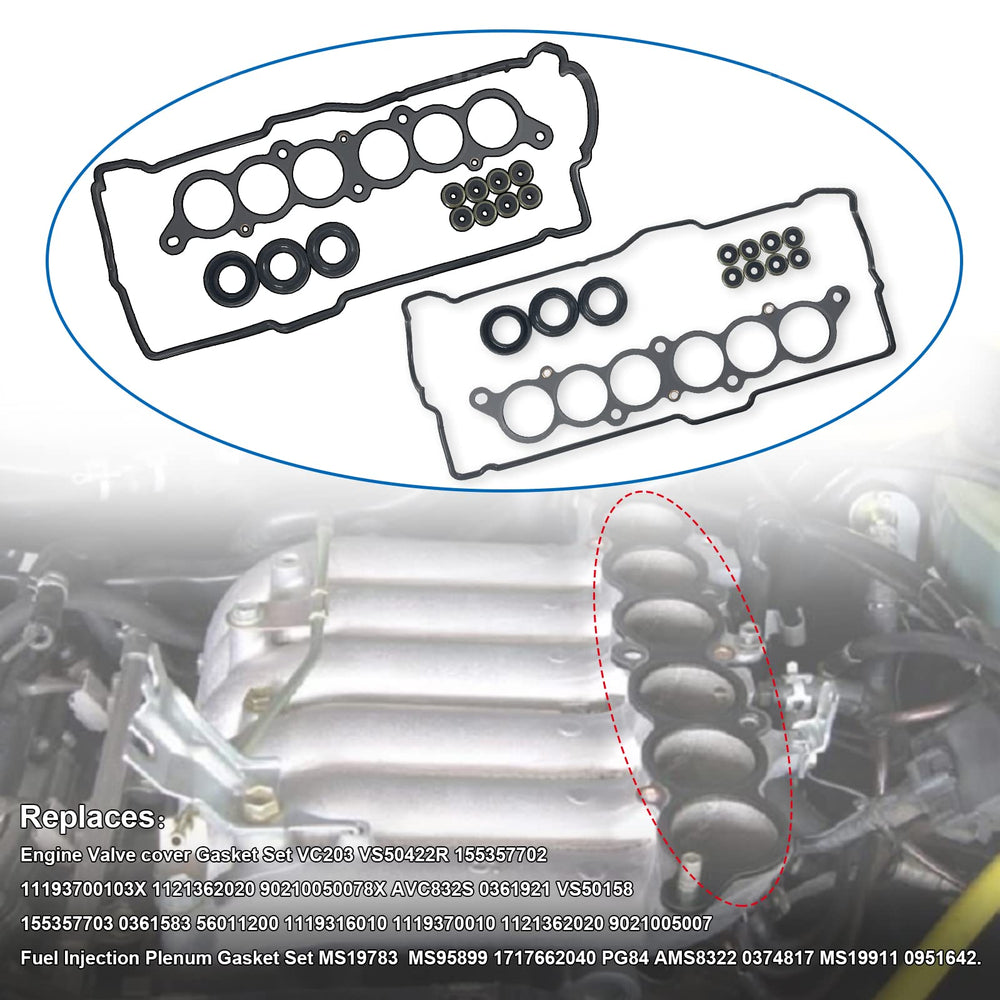 Lqito kit contents include valve cover and plenum gaskets for a full refresh.