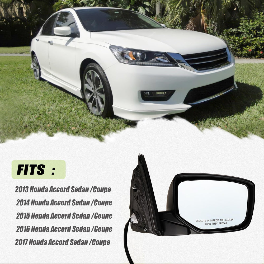 Lqito white-match finish mirror for Accord, delivering a seamless look.