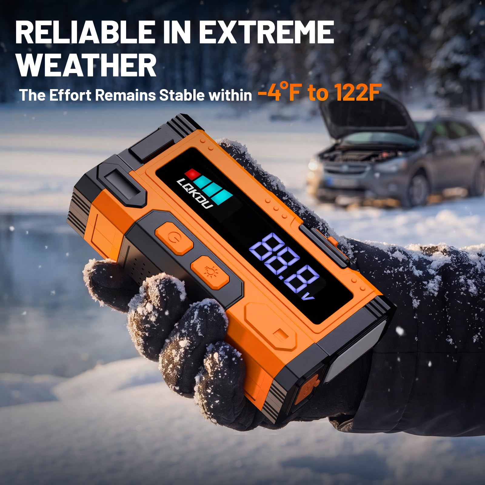 LQKDU robust housing close-up showing waterproof and shock-resistant protection