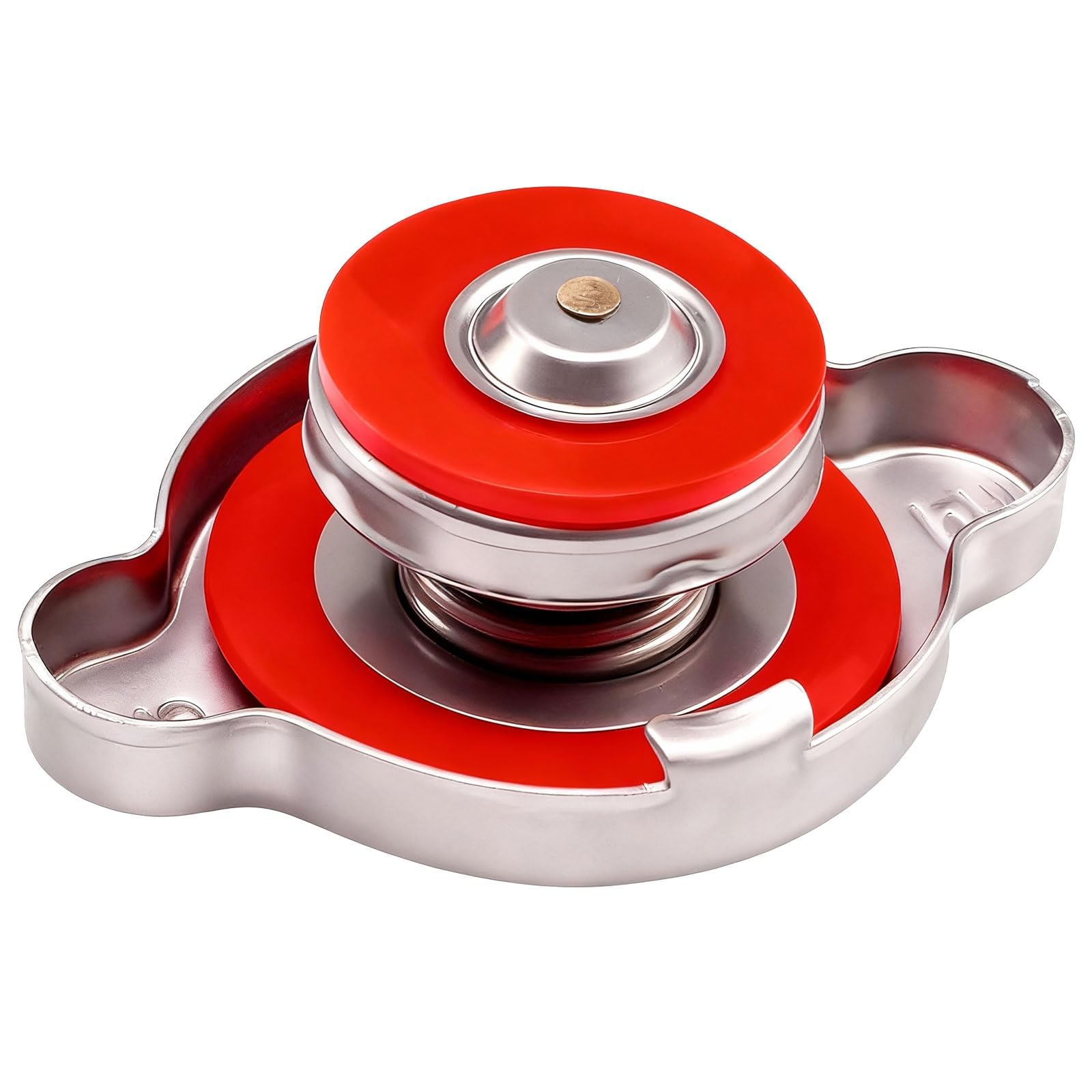 LQYLMY 13 PSI radiator cap front view shows durable stainless housing for corrosion resistance.