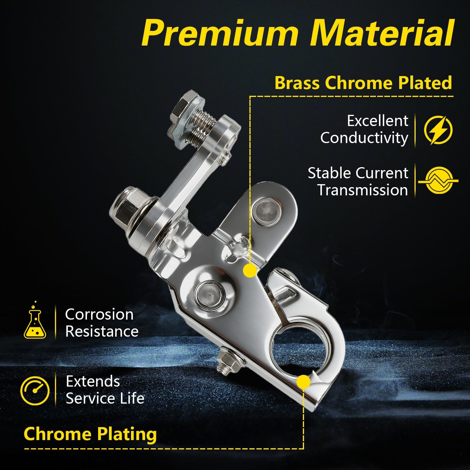 LQYLMY negative battery terminal connector with bolt for Ford Edge, corrosion-resistant