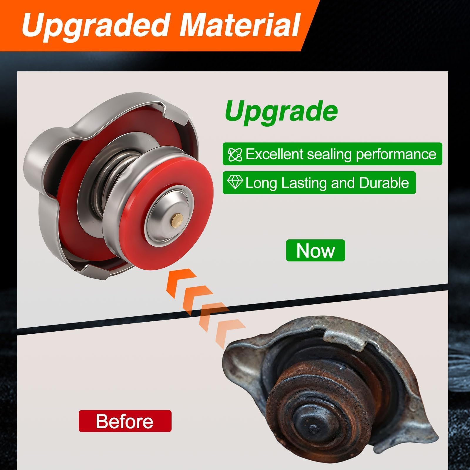 LQYLMY radiator cap packaging image displaying included parts.