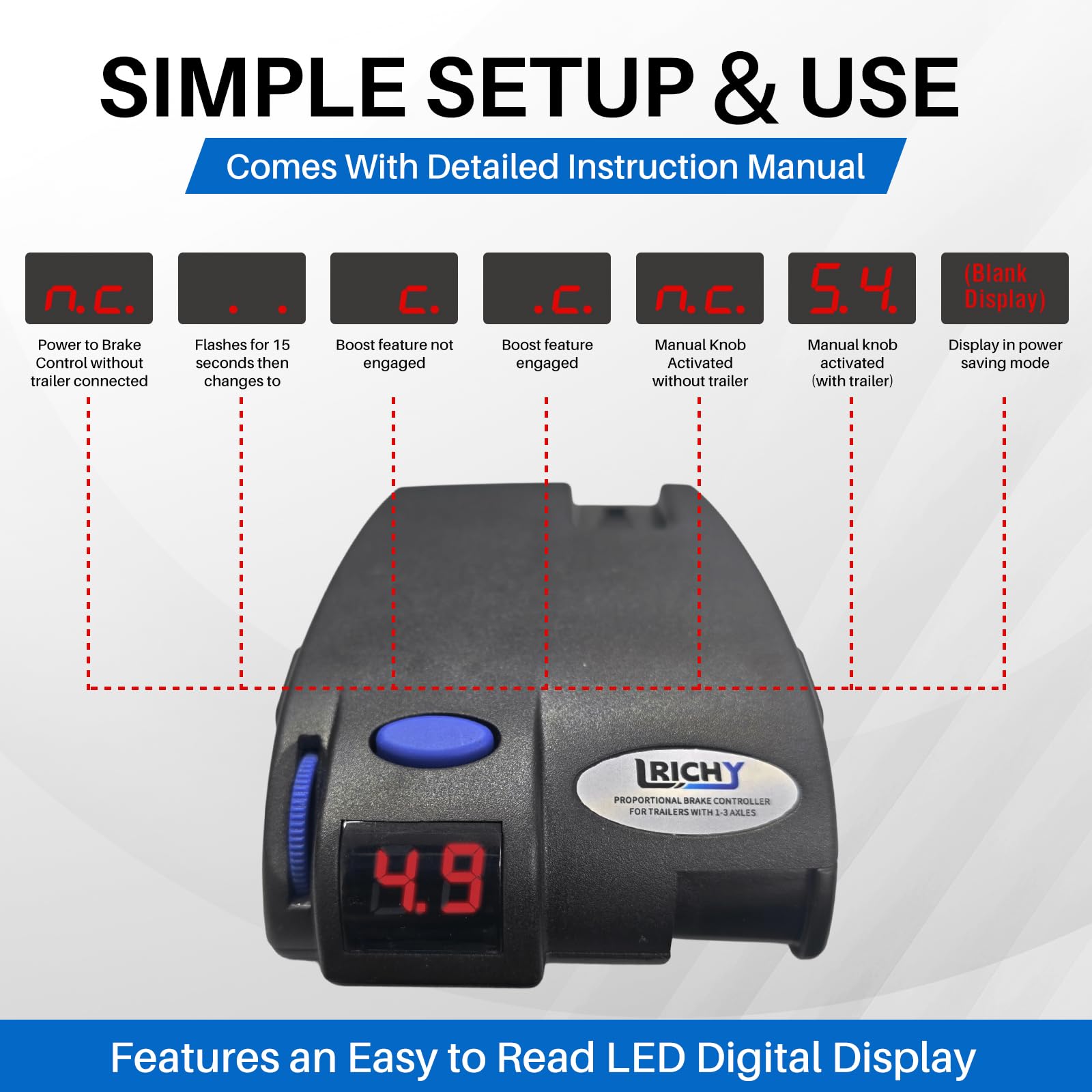 Plug-and-play port on the Lrichy 90160 simplifies wiring setup for easy use.