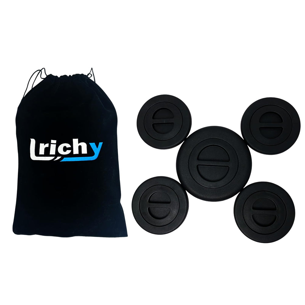 Lrichy bed plug cover kit with puck system for quick installation and removal