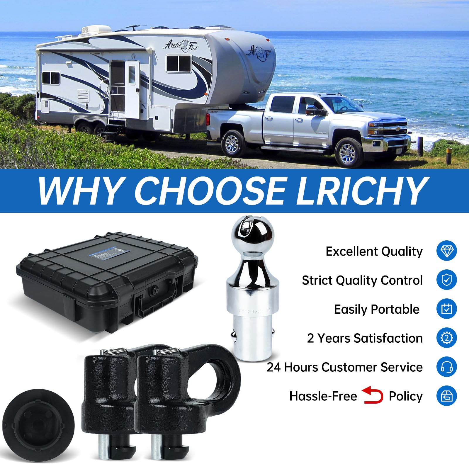 Lrichy compatibility guide image showing 2013–2026 Ford, GM, Nissan models.