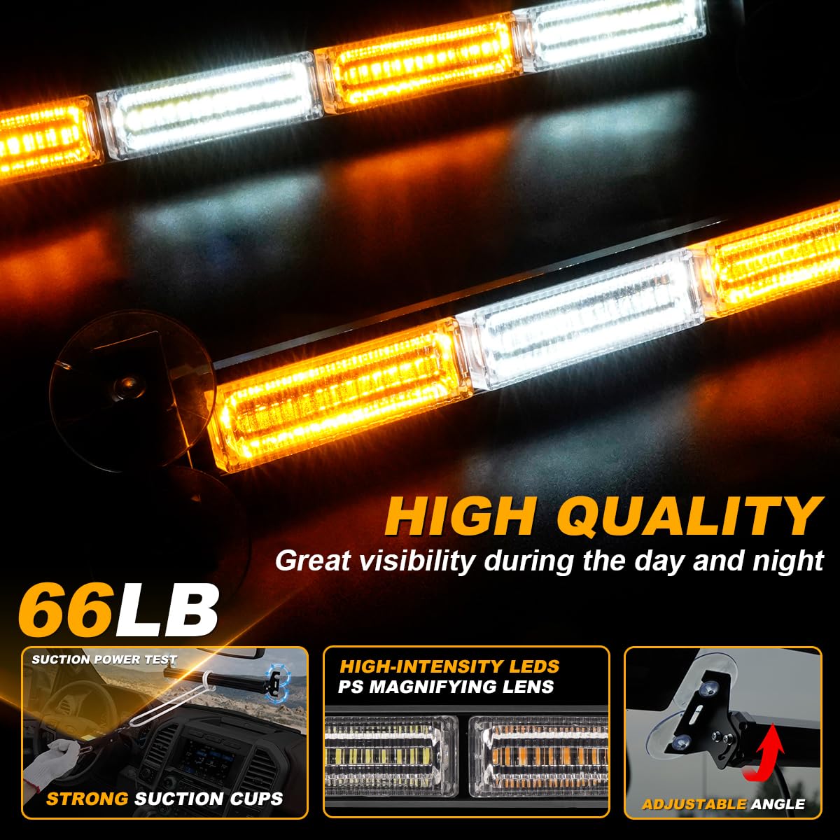 LRTER 26-pattern strobe with cigarette plug offers versatile signaling options.