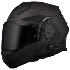 LS2 Advant X carbon fiber shell in matte black for lightweight protection.