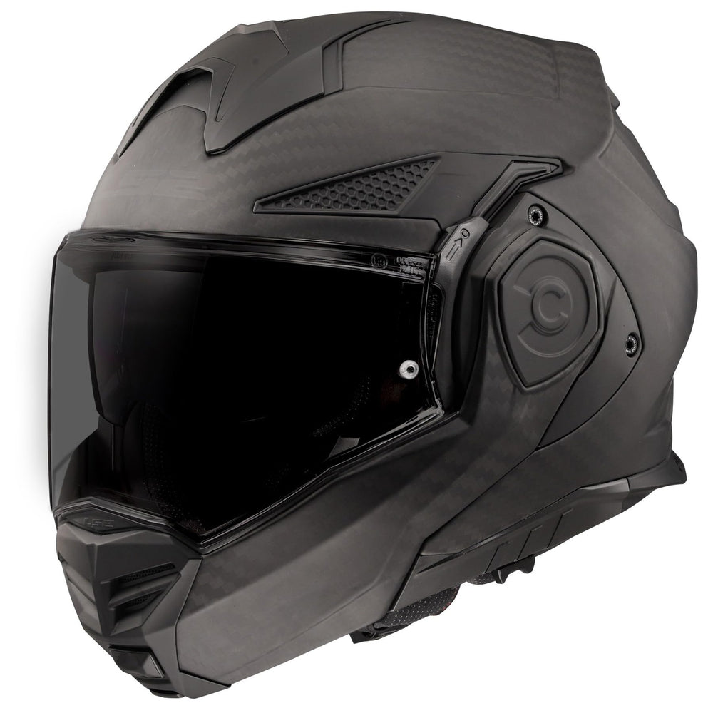 LS2 Advant X Carbon helmet matte black appearance accentuates urban and sport styling