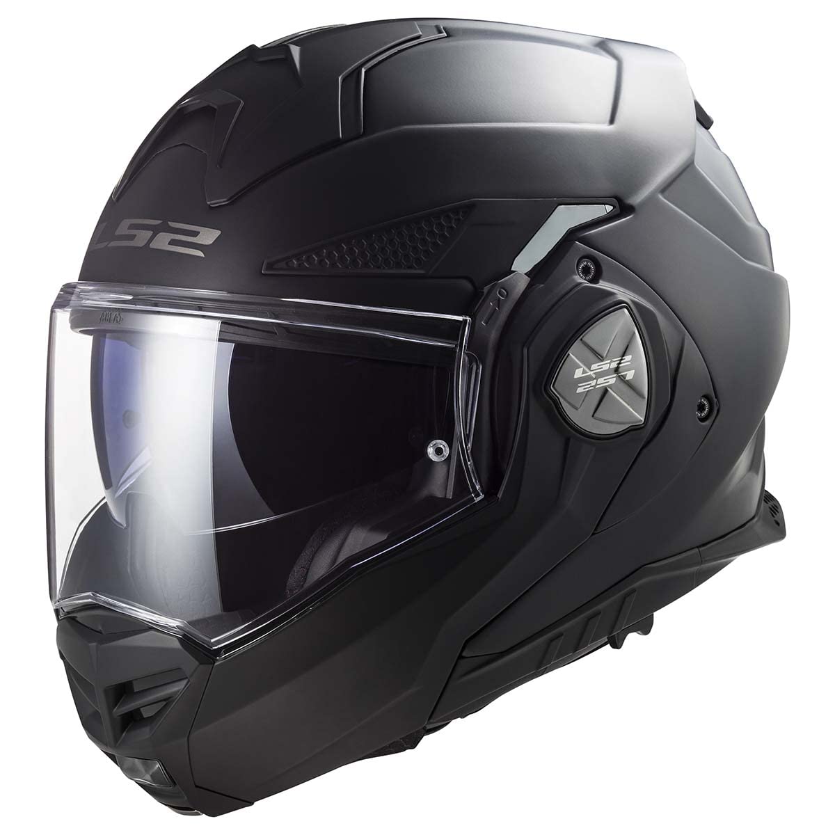 LS2 Advant X modular helmet in matte black XL for bold style and comfortable ride.