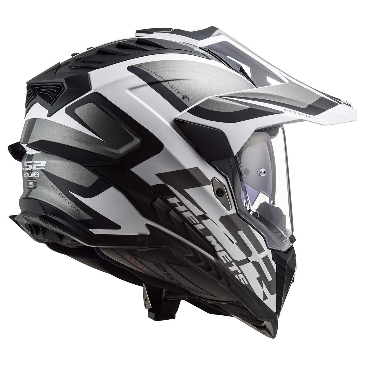 LS2 Explorer XT Adventure Pinlock MAX insert and sunshield for fog-free vision and glare control