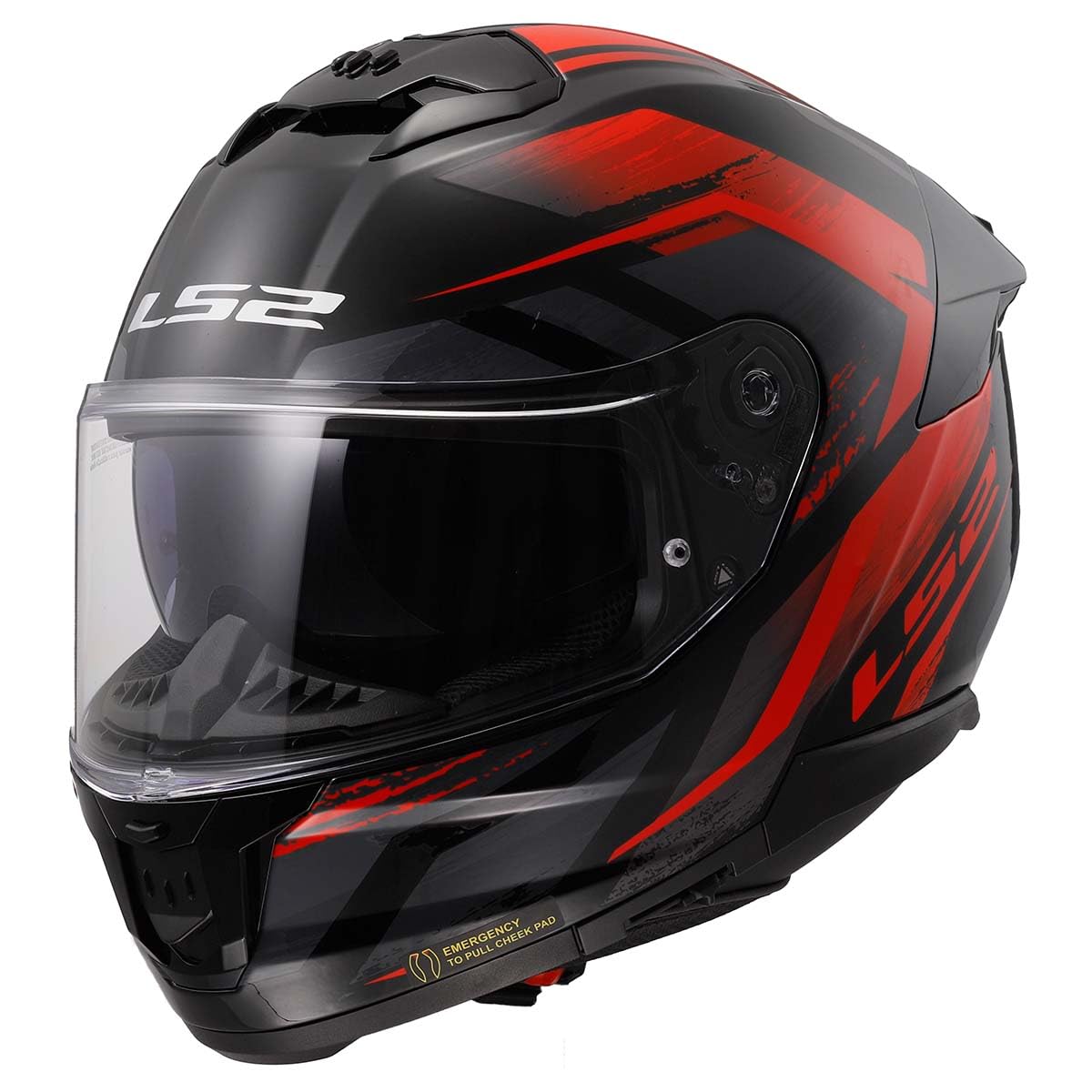 LS2 Stream II helmet front view with aerodynamic shell and sunshield readiness.