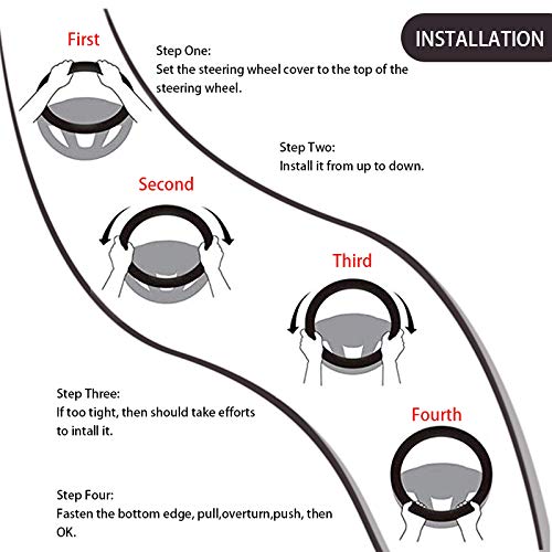 LSAUTO anti-slip steering wheel wrap improves control