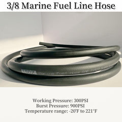 LSDZWORK 3-8 inch hose with polyester braid reinforcement for durability in marine use