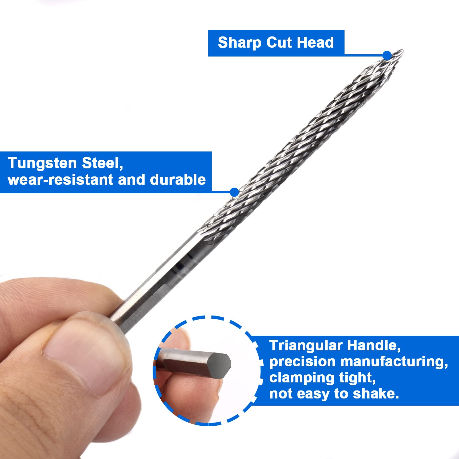 LSTOPGO triangular-handle grip for secure control during use.