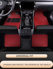 LSXUANCHU front passenger mat in wine red for all weather interior defense.