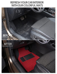 LSXUANCHU rear left mat in wine red shields the cargo area from spills.