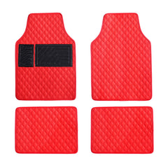 LSXUANCHU red car floor mats front set showing vibrant protection for the cabin