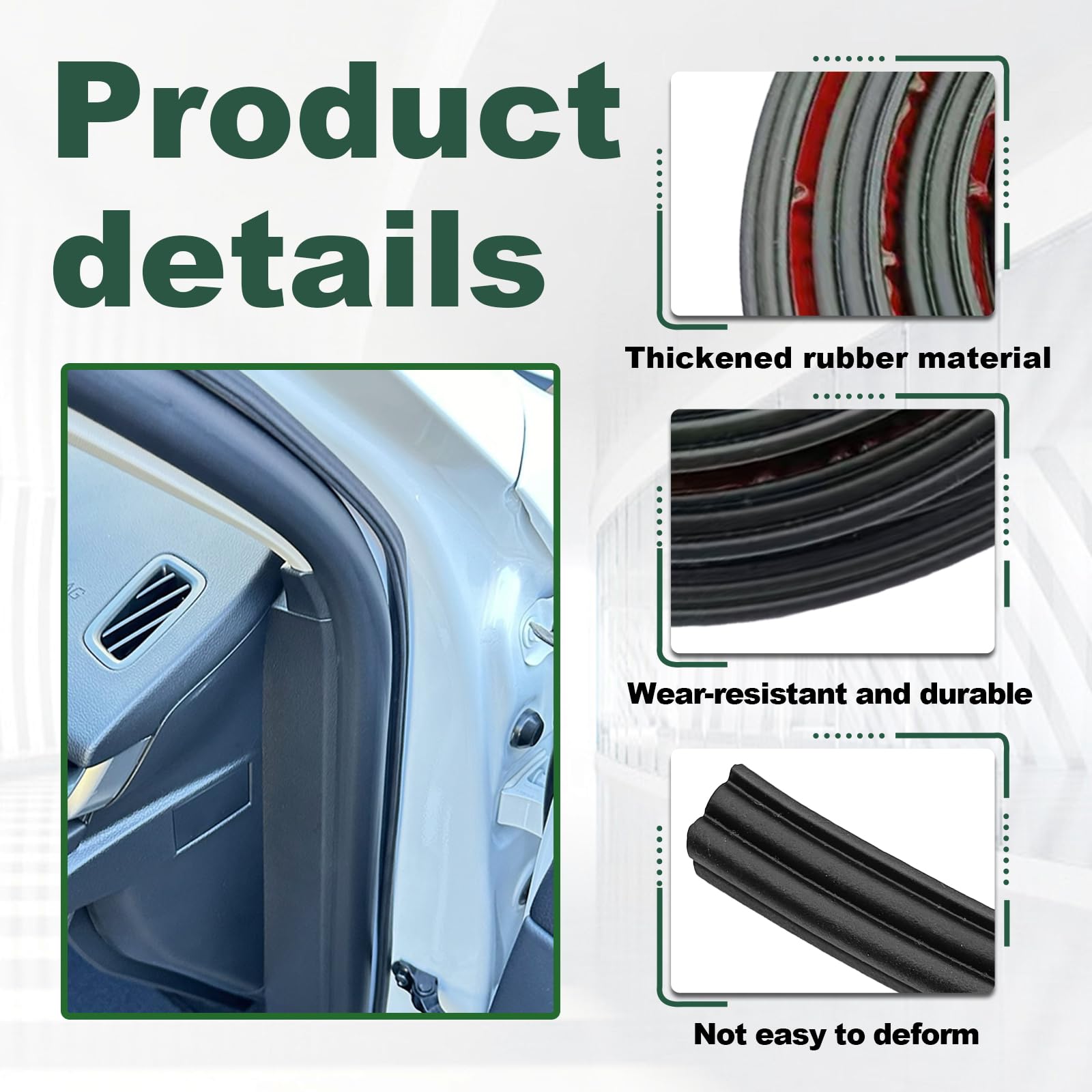 LTDCVTR door-edge seal enhances temperature control for trucks and SUVs.