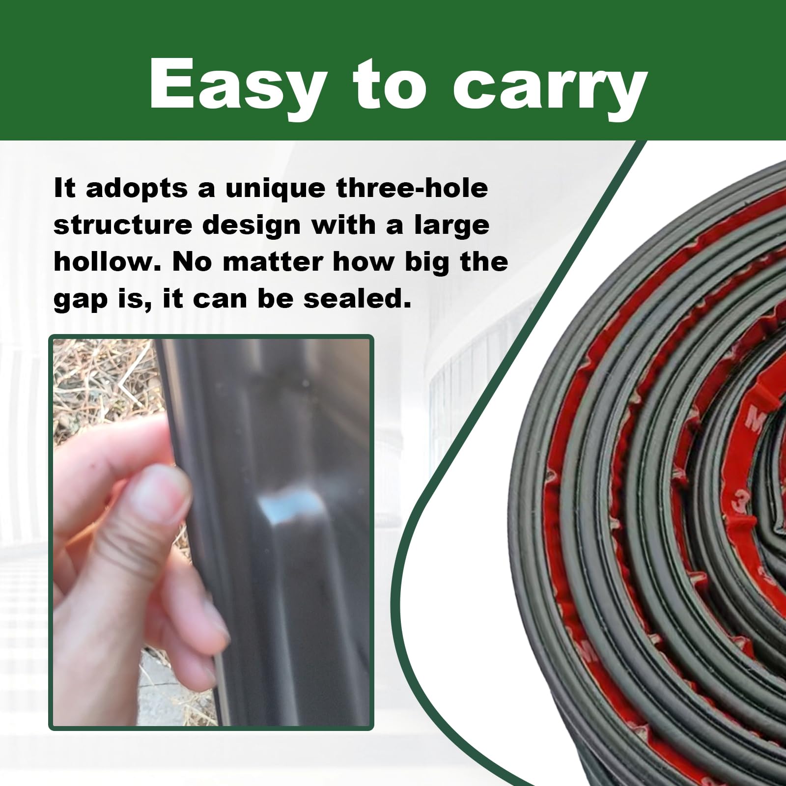 LTDCVTR universal-fit strip protects trunks, hoods, and doors from dust and leakage.