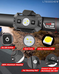 LTEODCHEW IP68 aluminum dome light rugged housing protected from dust and water