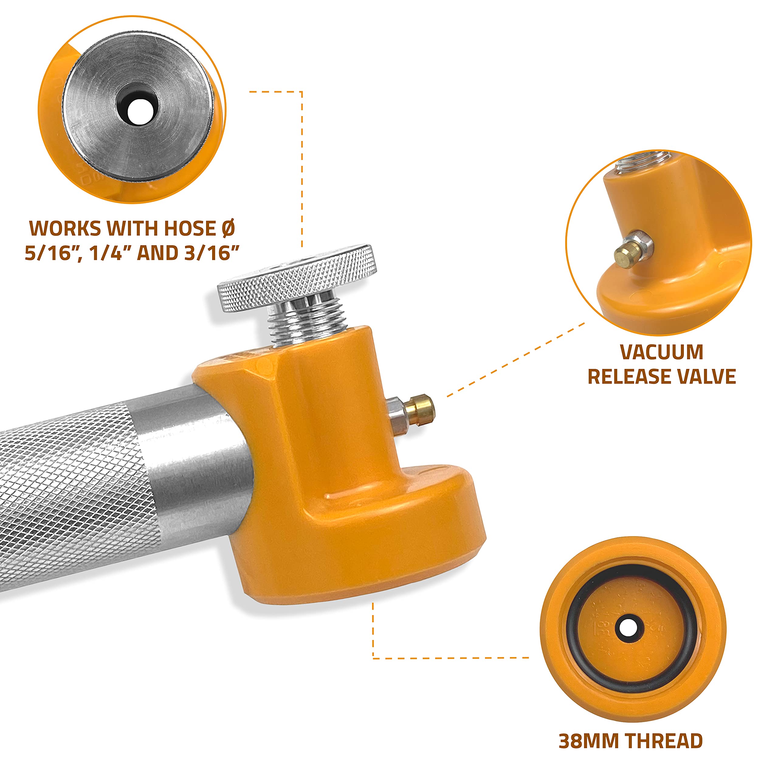 LUBEFLEX three-sixteenths-hose compatibility suits narrow fittings.