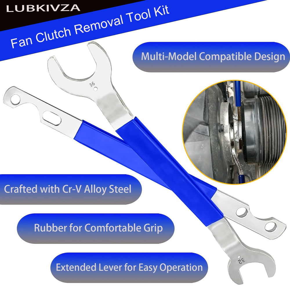 LUBKIVZA 36mm wrench detail for secure fan clutch fastening.