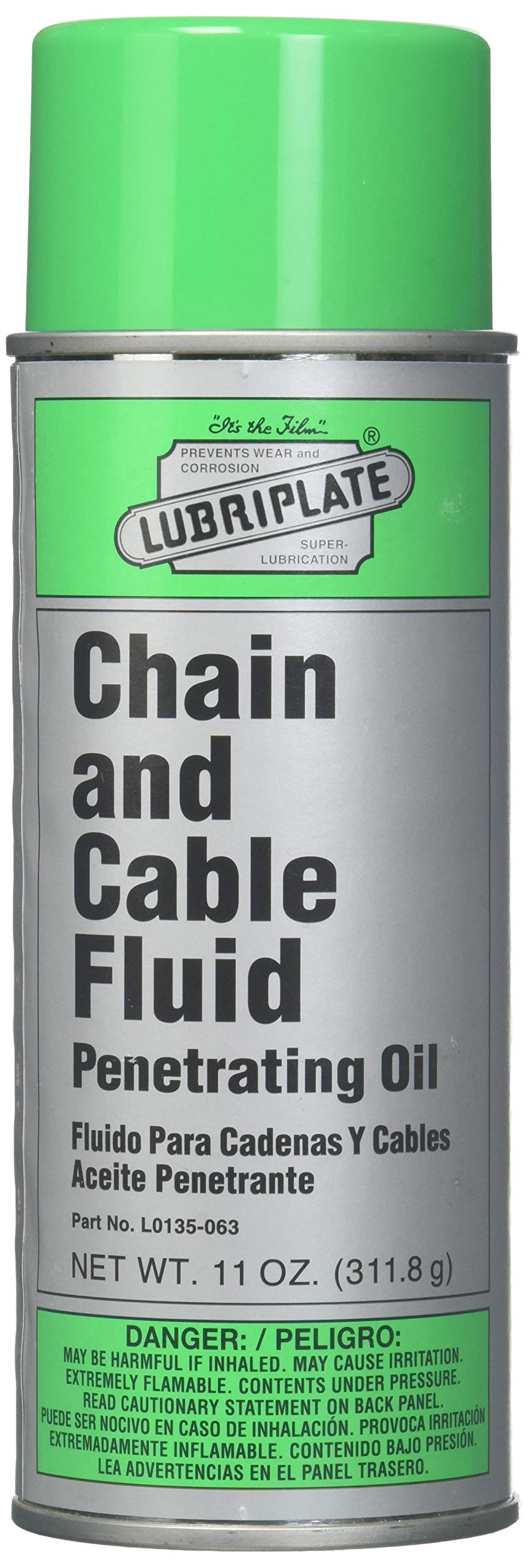 Lubriplate L0135-063 penetrating oil bottle loosening rusted nuts and cables