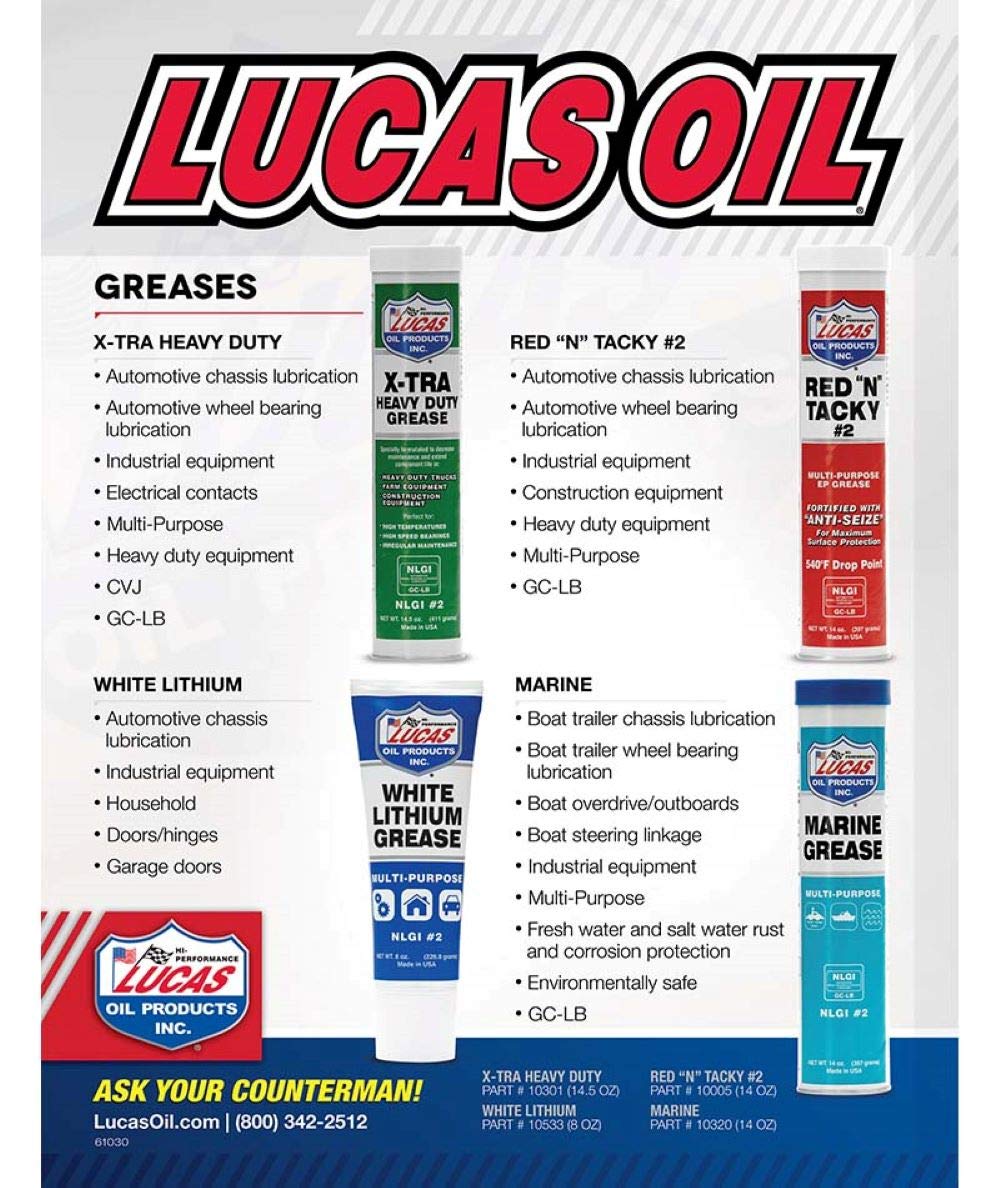 Lucas Oil Marine Grease on trailer wheel bearings provides rust protection