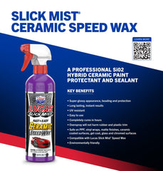 Lucas Oil Slick Mist Ceramic Speed Wax surface gloss demonstrates a deep shine and beading.