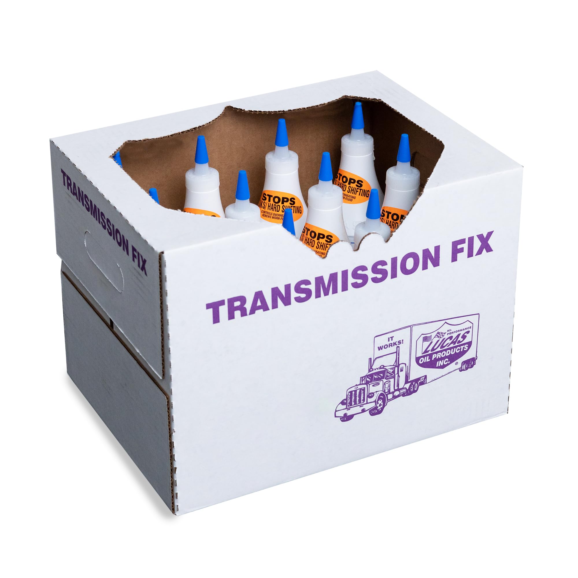 Lucas Oil Transmission Fix in-car application scene suggests user-friendly maintenance