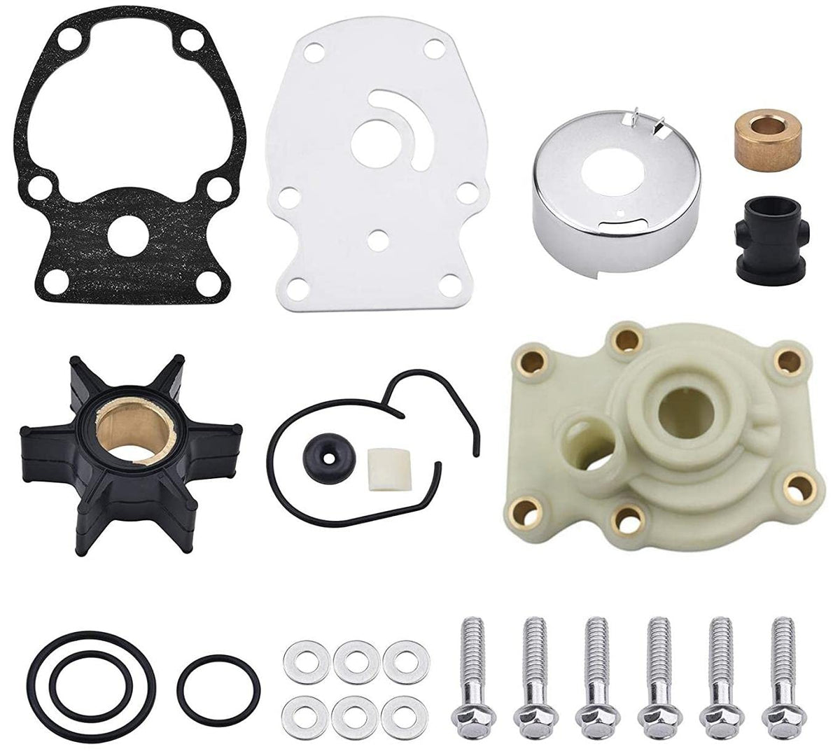 LucaSng water pump kit assembly view showing precise fit for smooth engine operation.