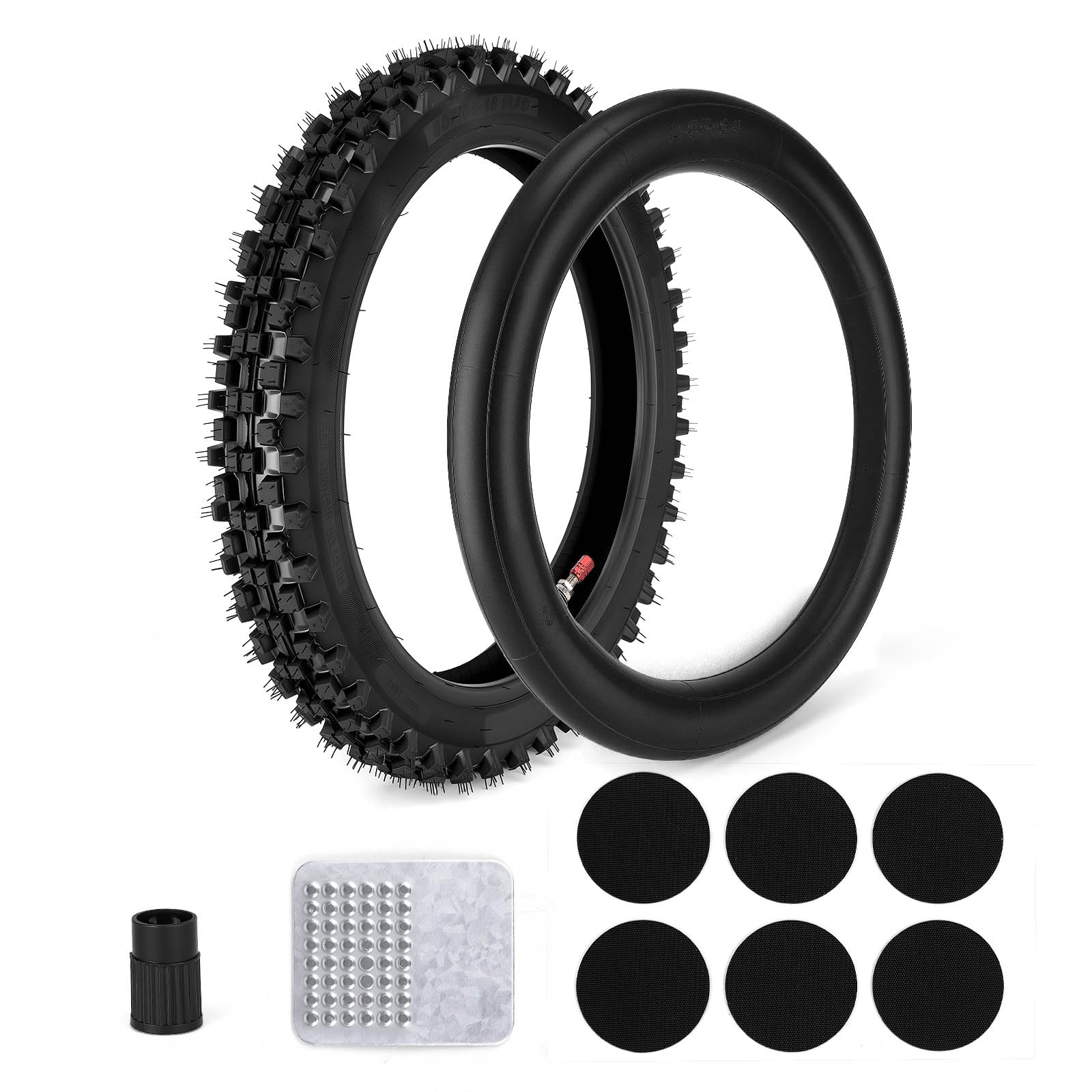 Lucky Seven front tire mounted on wheel for rugged off-road grip