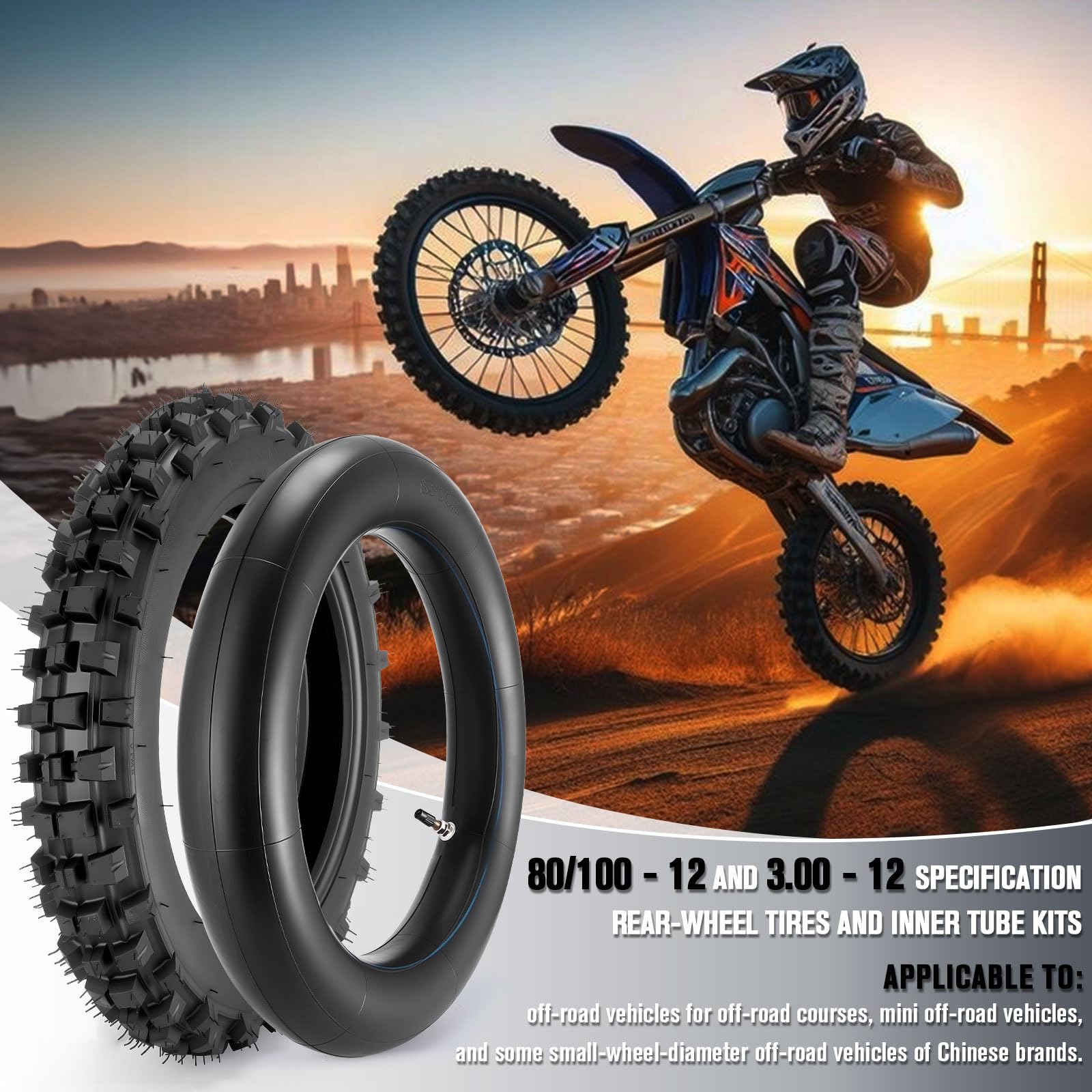 Lucky Seven inner tube 12-inch with flexible rubber for reliable air retention.