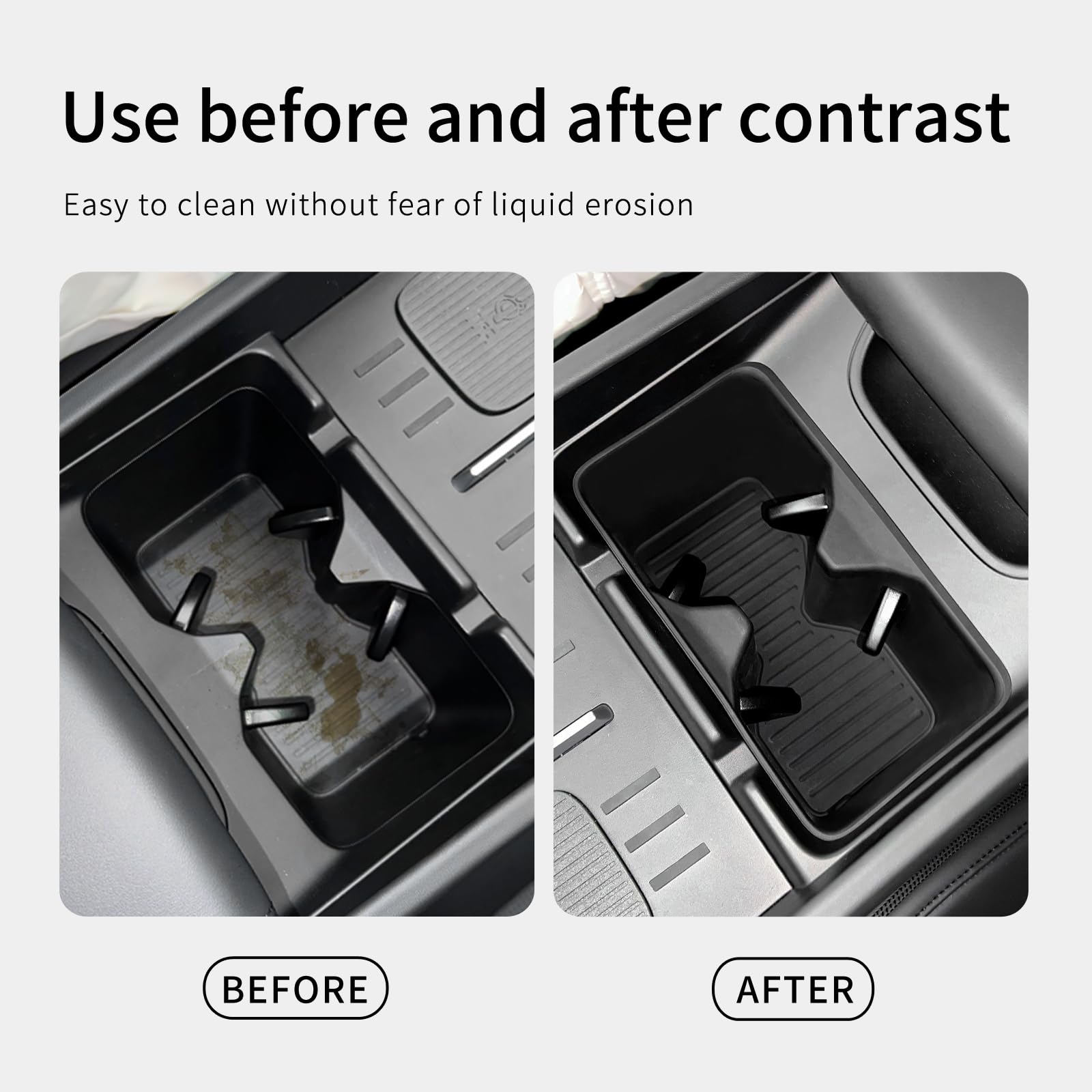 LUCKEASY Santa Fe cup holder insert keeps interior organized and tidy